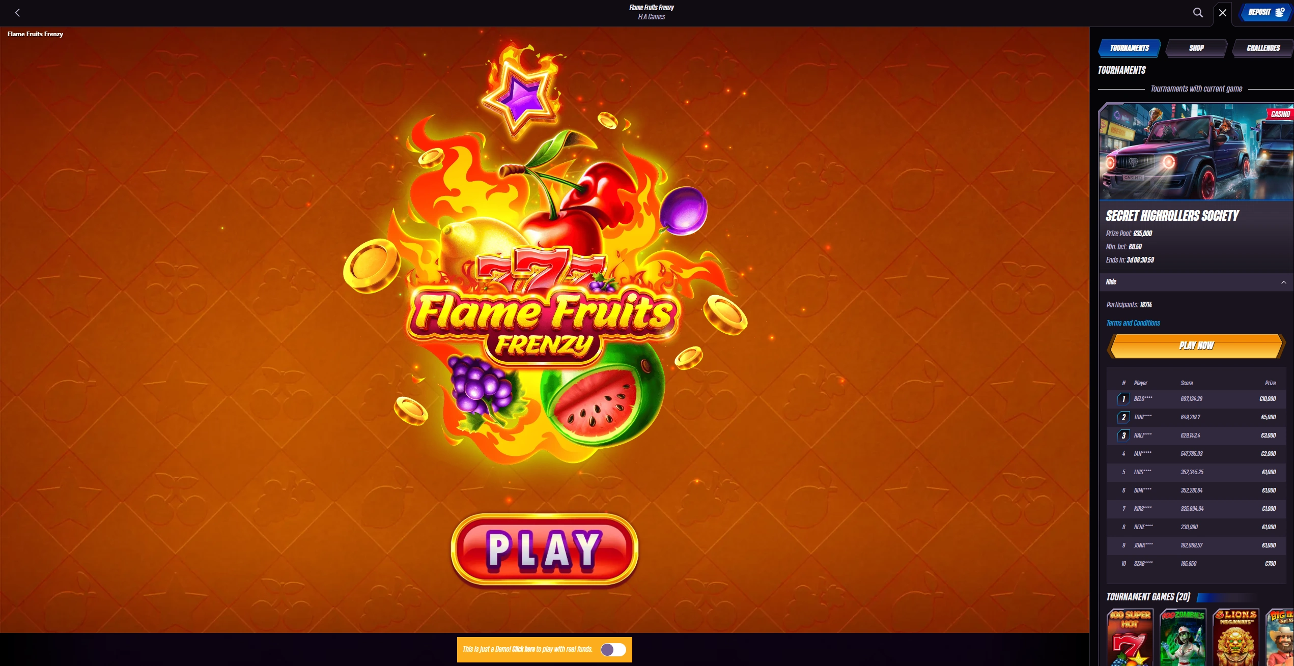 Flame Fruit Frenzy Slot