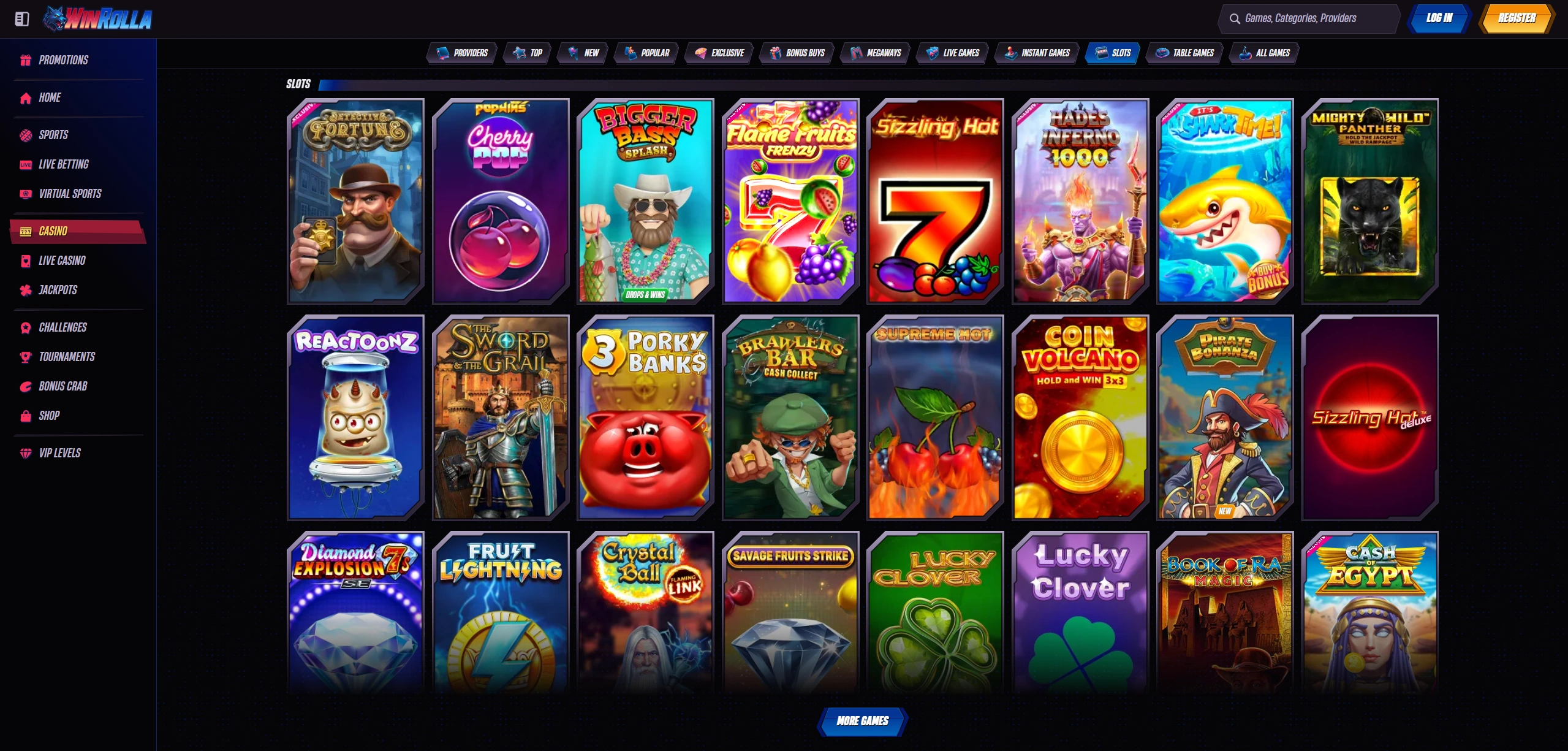 Spielautomaten, Jackpot- und Tischspiele Screenshots